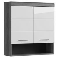Hängeschrank Scout - Weiß Hochglanz/Anthrazit, MODERN, Holzwerkstoff (74/79/24cm) - MID.YOU