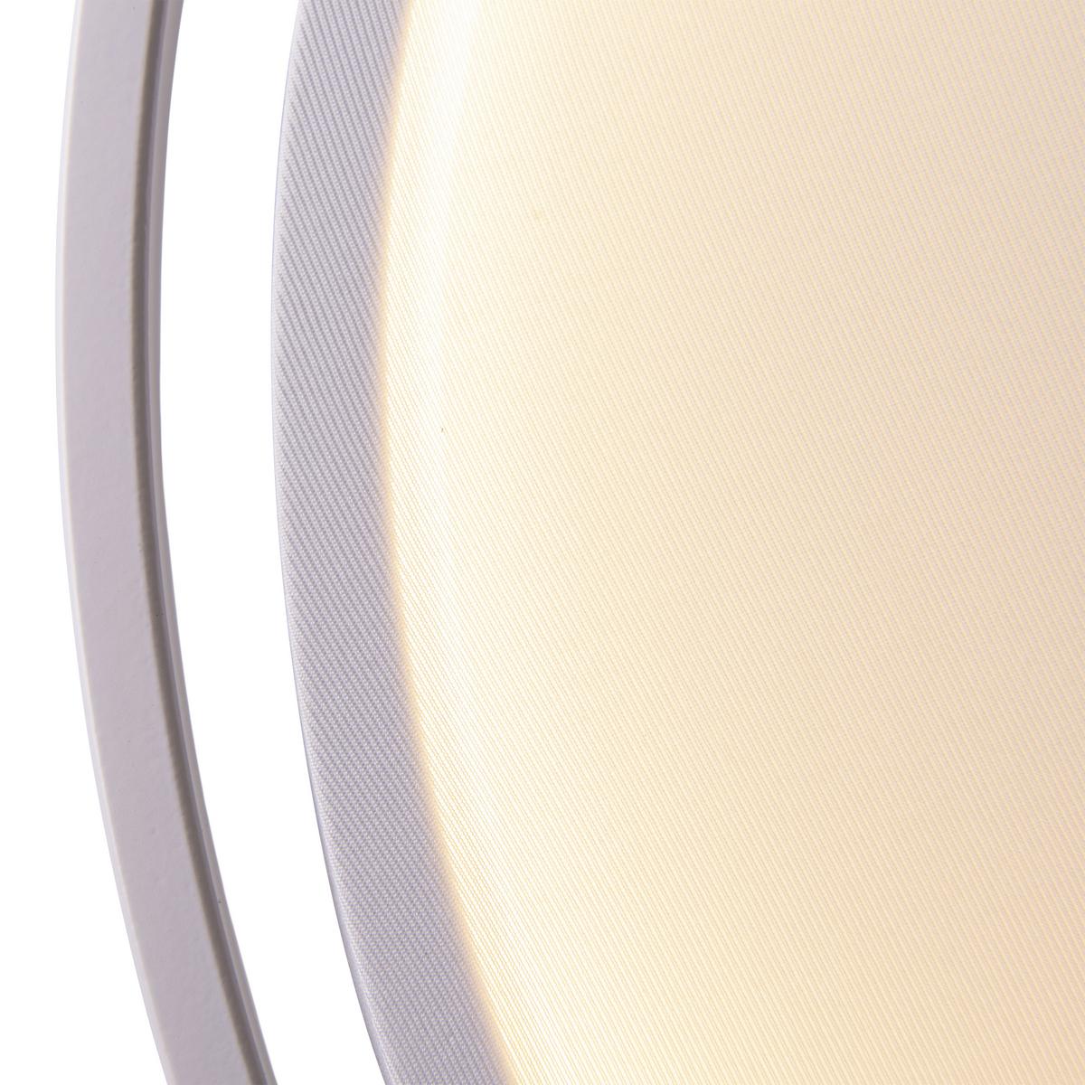 LED-Stehlampe Munega Weiß Rund - Weiß, Design, Kunststoff/Textil (41/156cm) - Näve