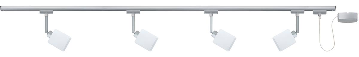 Schienensystem Urail Leuchtenschirm 60015 Eckig - Weiß, Design, Glas (7,5/7,5/8cm) - Paulmann