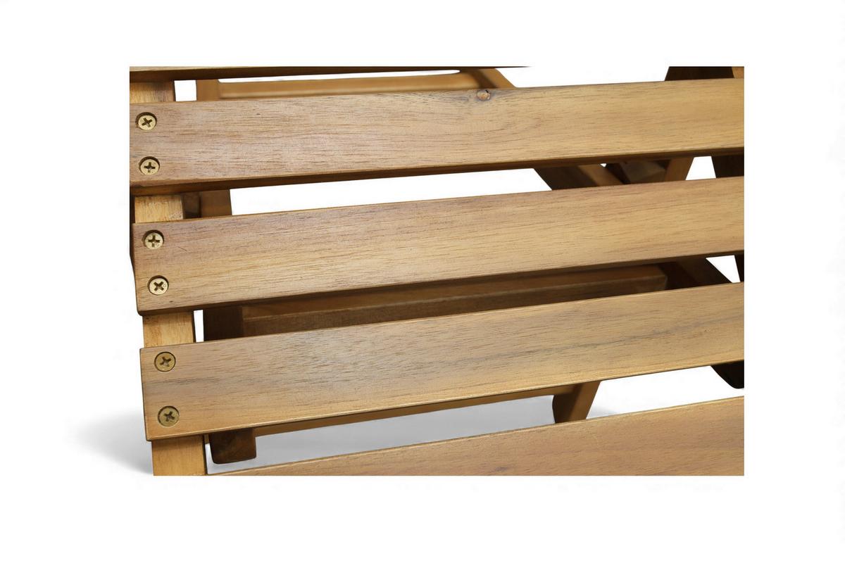 Balkonset, 3-teilig Akazie, klappbar - Hellbraun, Basics, Holz (60/60/72cm)