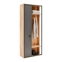 PREDSIEŇOVÁ SKRIŇA FLORENZ -EXKLUSIV- - čierna/sivá, Modern, kov/kompozitné drevo (79/196,2/37,3cm) - Premium Living