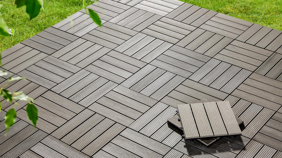 TERASOVÁ DLAŽDICE WILLI - šedá, plast (30/2,2/30cm) - Mömax