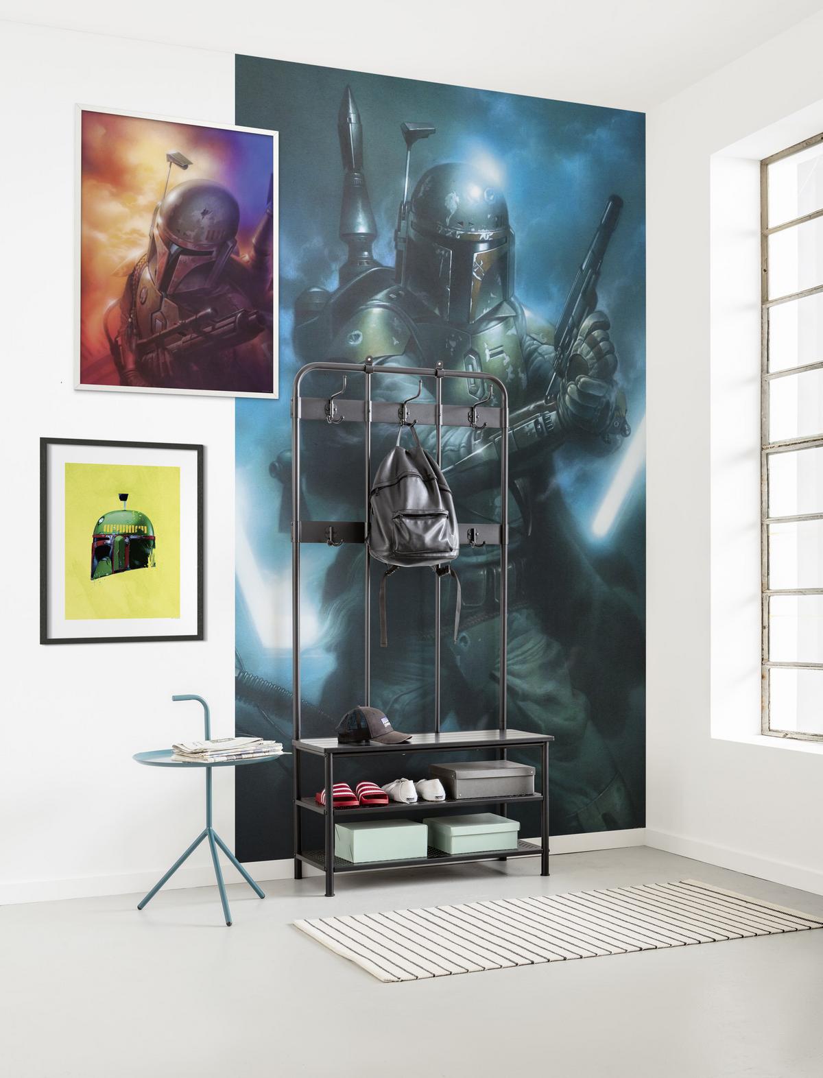 Fototapete Star Wars Bounty Hunter - Blau, Trend, Textil (150/280cm)