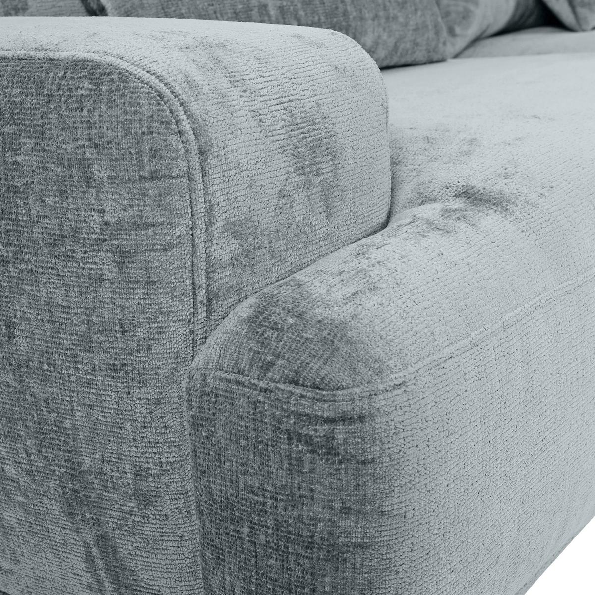 Bigsofa Mezino B: 282 cm Hellblau Hellblau - Schwarz/Hellblau, KONVENTIONELL, Textil (282/73/115cm) - MID.YOU