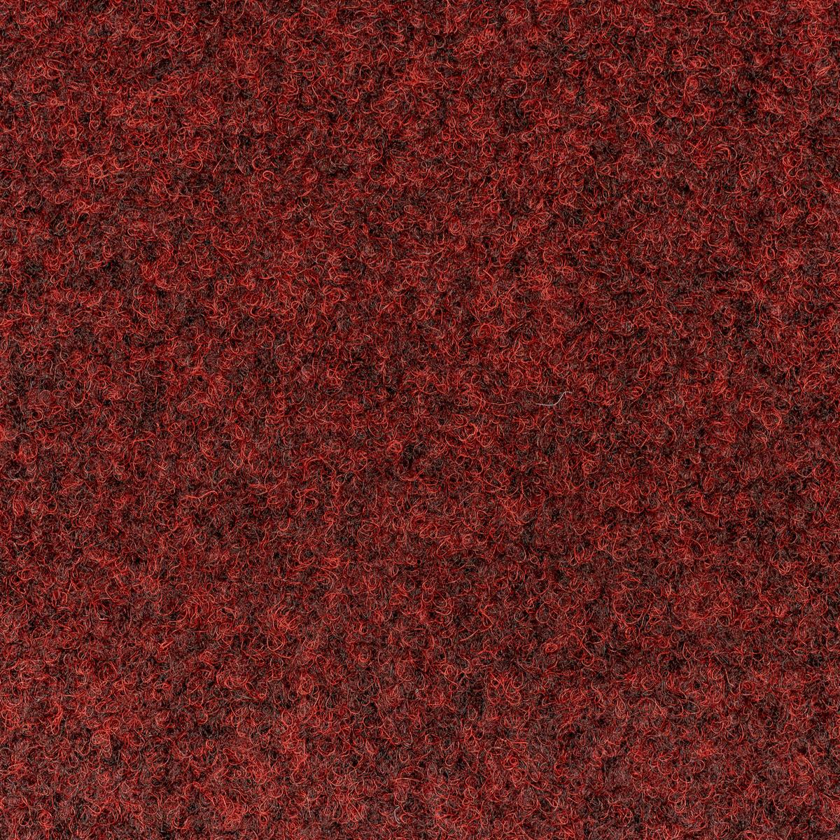 Teppichfliese Rot Solid Vel 50x50 cm Florhöhe 4 mm - Rot, Basics, Textil (50/50cm)