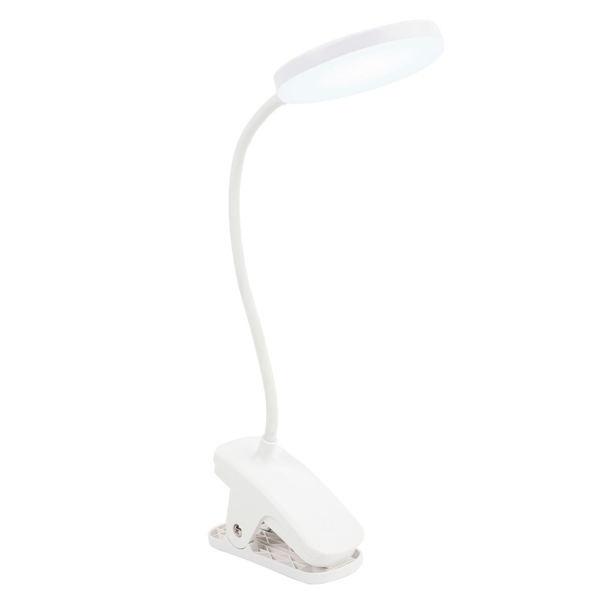 Íróasztallámpa Lida - fehér, Modern, műanyag/fém (12/10/45cm) - Luca Bessoni
