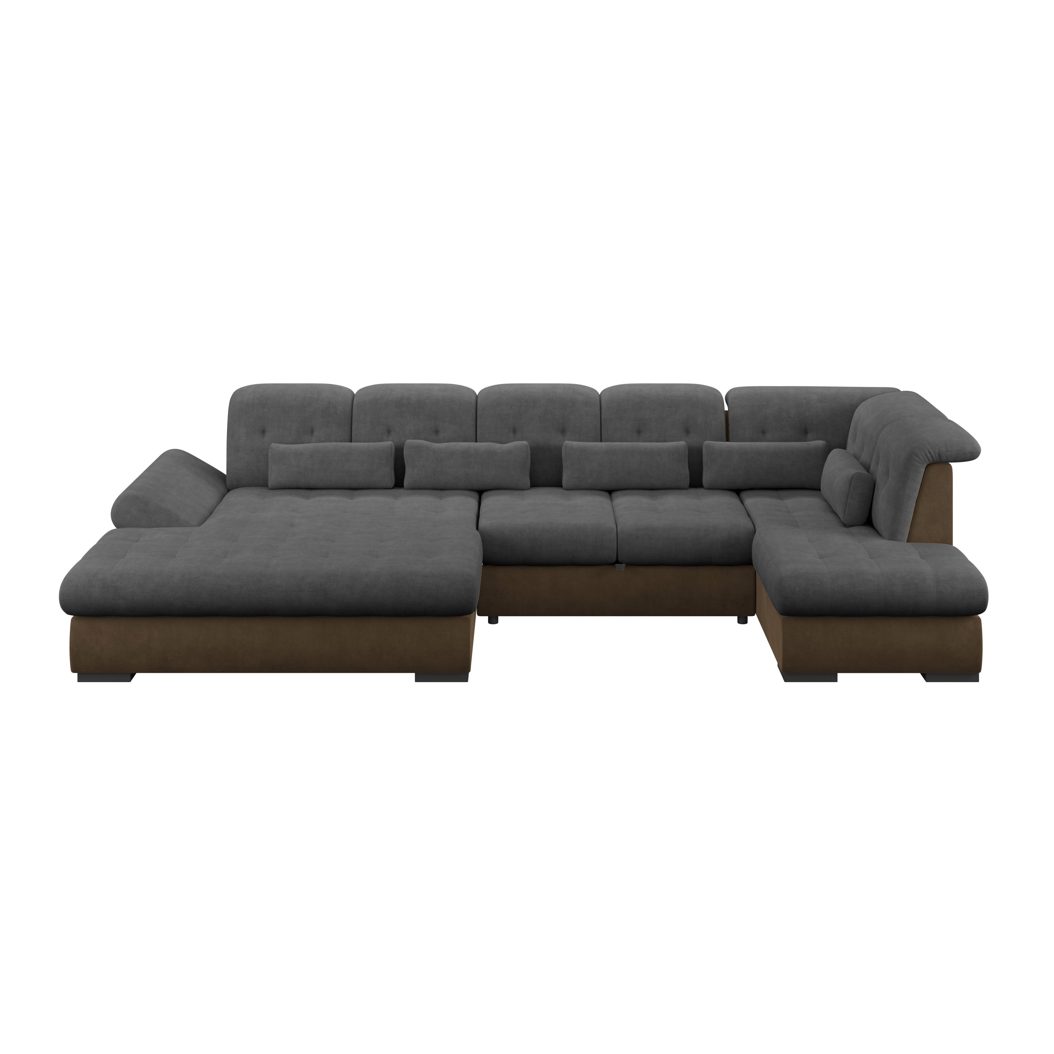 Wohnlandschaft Madera Anthrazit S: 358x312 cm