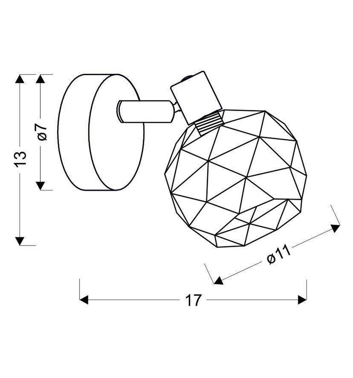 Strahler 91-66329 - Schwarz, KONVENTIONELL, Metall (11/13/17cm)