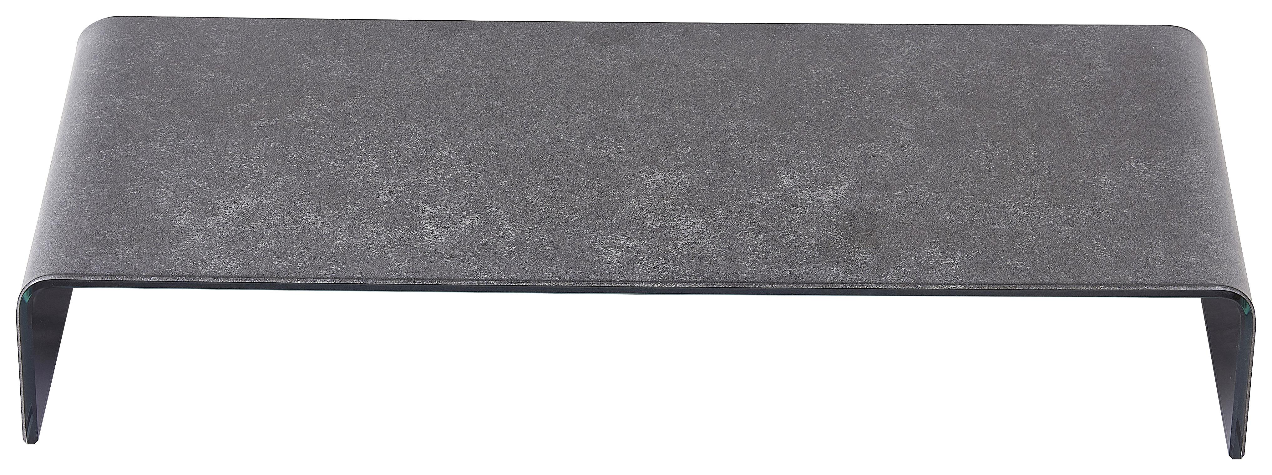 Tv Nadstavec Hagen 2 - sivá, Moderný, sklo (60/11/25cm)