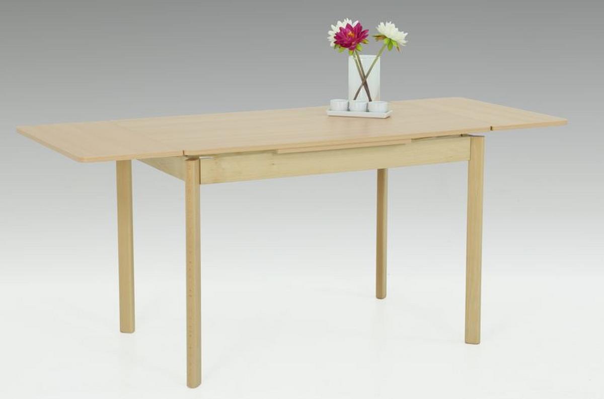 Rozkladací jedálenský stôl dekor buk 90-142cm - Basics, drevo/kompozitné drevo (90-142/74/65cm)