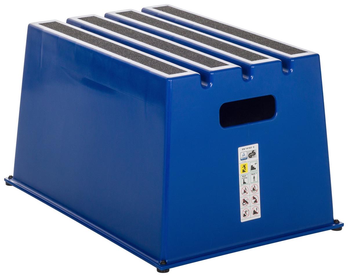 Tritthocker Tio-E1 - Blau, Basics, Kunststoff (52,5/31/37,5cm) - MID.YOU