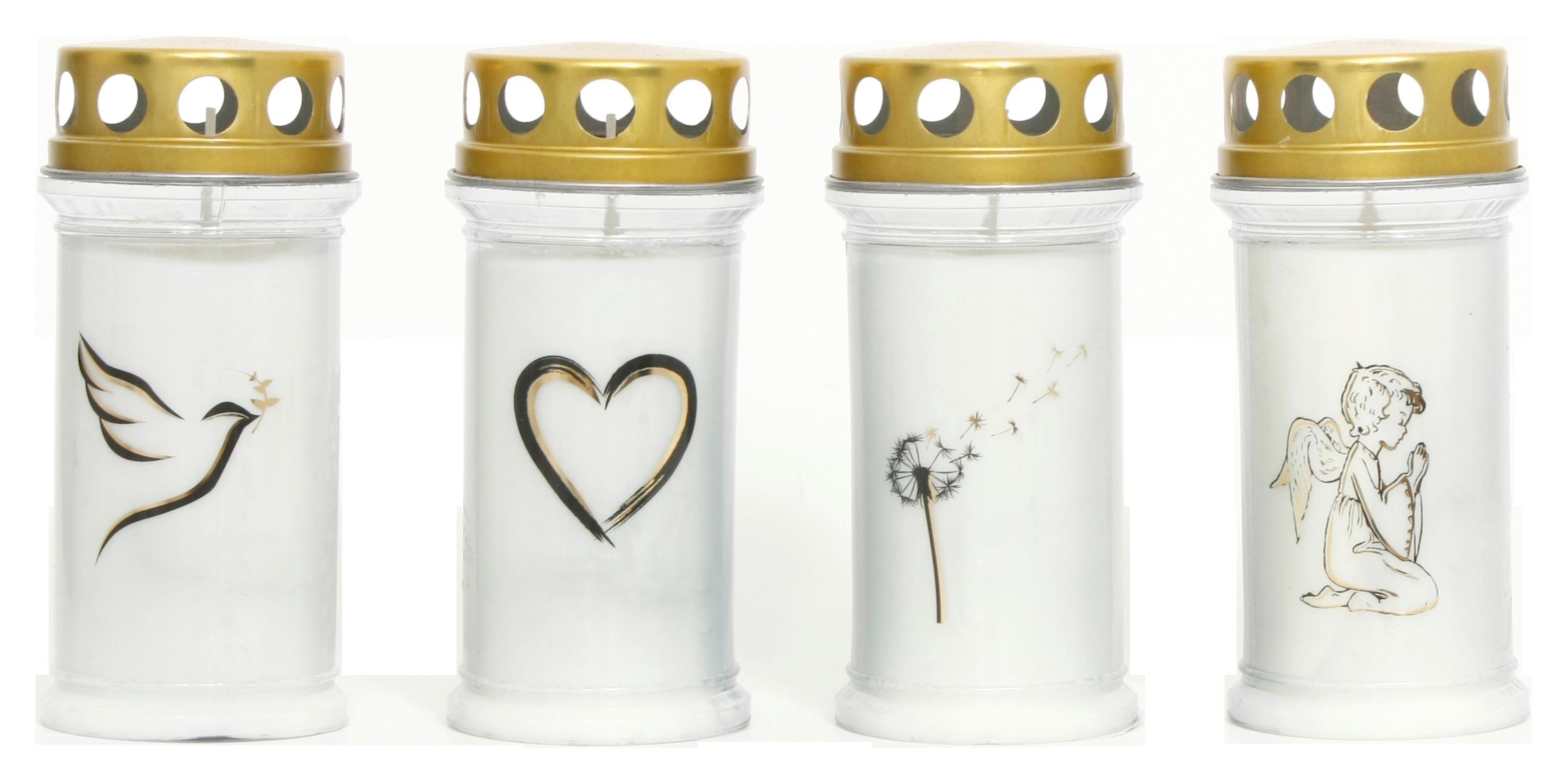 Grabkerze Gwendolyn - Klar/Transparent, KONVENTIONELL, Naturmaterialien/Kunststoff (6,8/13,9cm) - Ondega