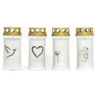 Grabkerze Gwendolyn - Klar/Transparent, KONVENTIONELL, Naturmaterialien/Kunststoff (6,8/13,9cm) - Ondega