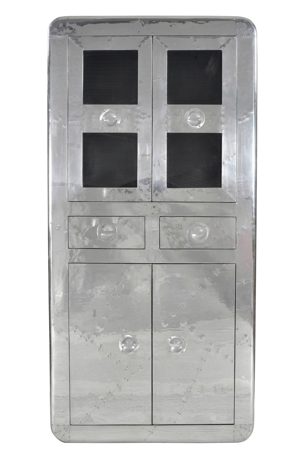 VITRINE Silberfarben B: 90cm - Silberfarben, Design, Holz/Holzwerkstoff (90/187/40cm) - MID.YOU