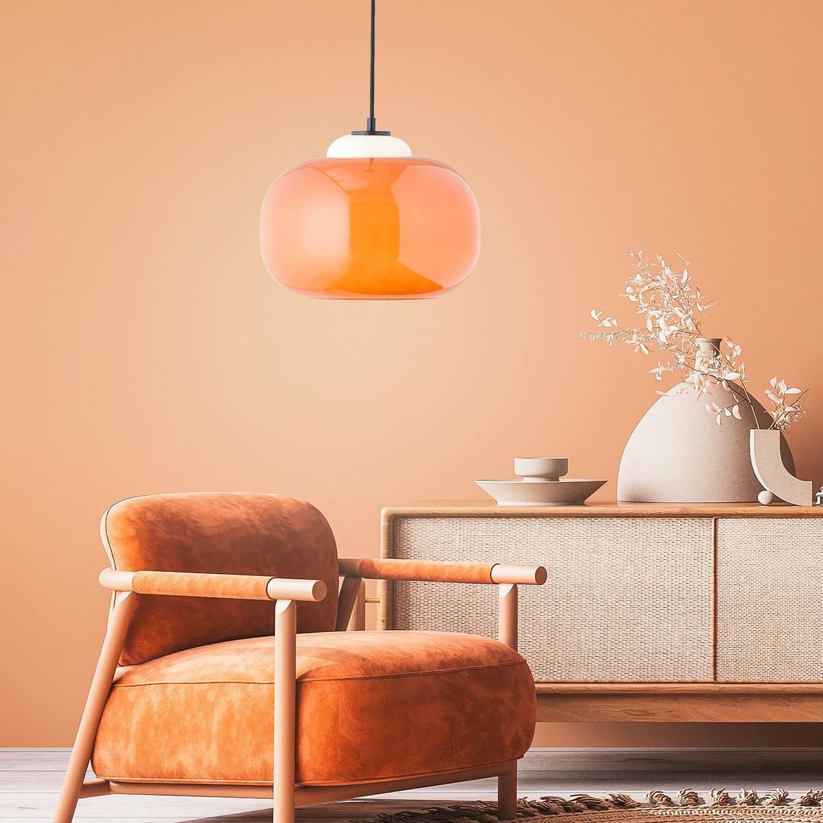 Pendelleuchte 99860/07 Blop - Orange, Design, Glas/Metall (30/128,5cm) - Brilliant