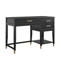 Schreibtisch Westerleigh Schwarz B: 77 cm - Schwarz, Design, Holzwerkstoff/Metall (115/77/49cm) - MID.YOU