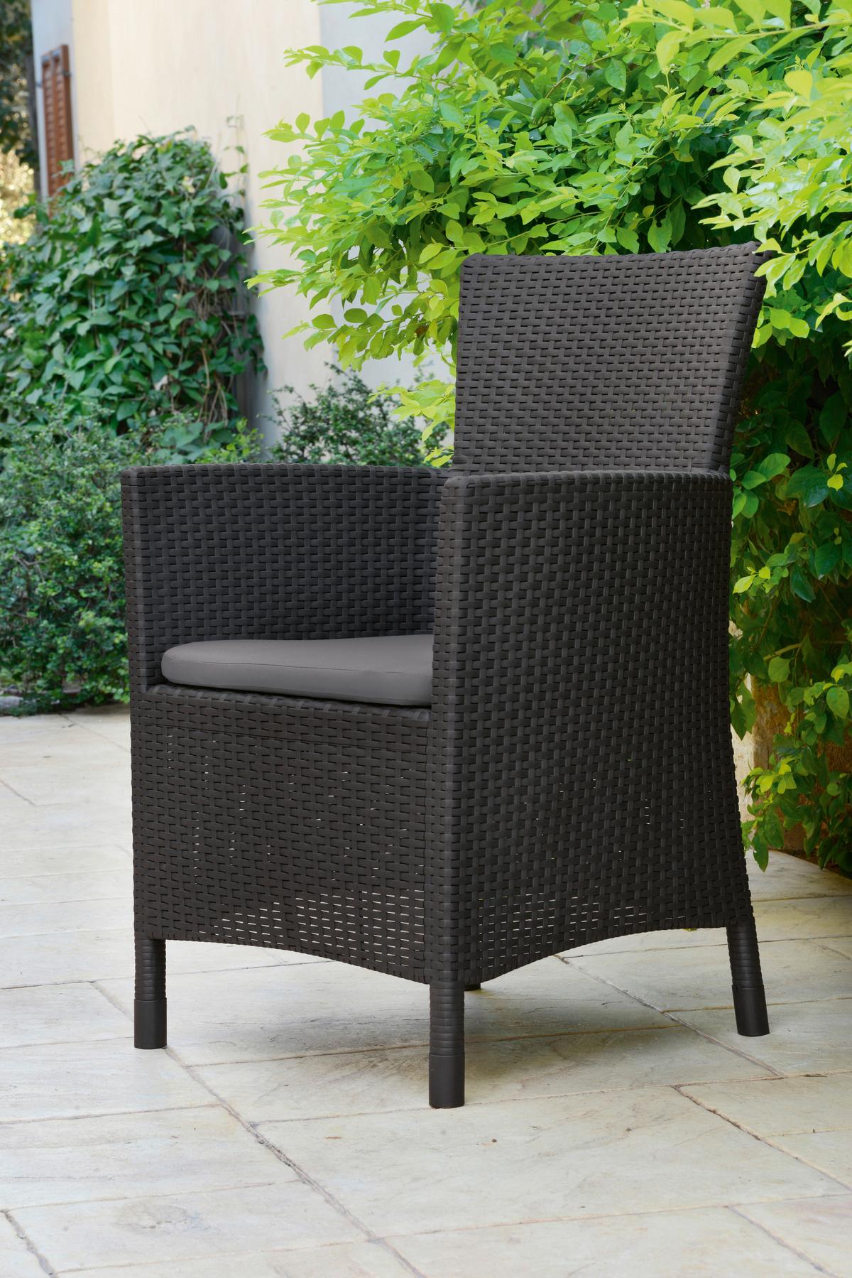 ZAHRADNÍ ŽIDLE IOWA - barvy grafitu, Design, textil/plast (60/89/62cm) - Mömax