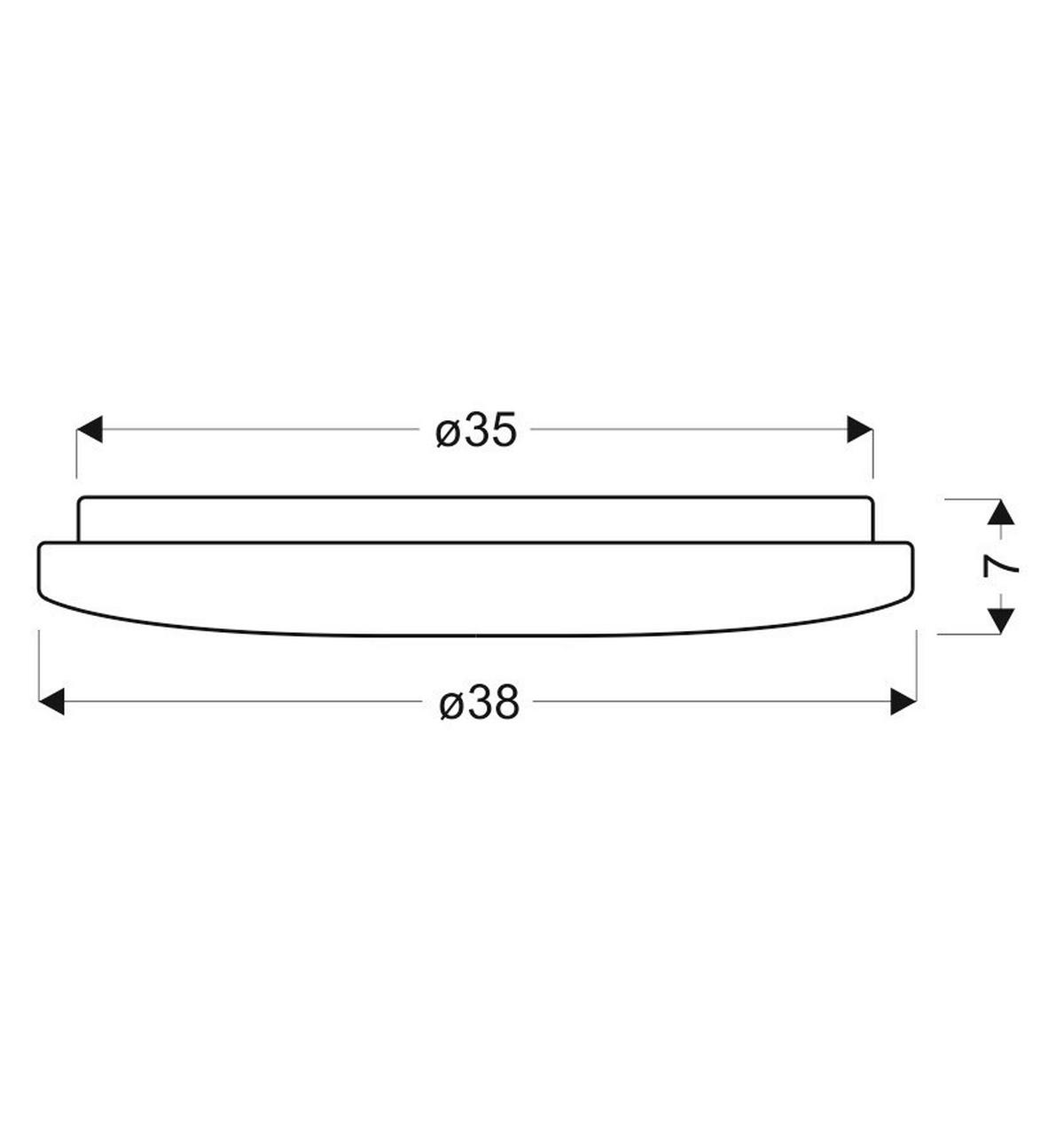 Led-deckenleuchte 13-34274 Perola - Weiß, KONVENTIONELL, Kunststoff/Metall (38/38/7cm)