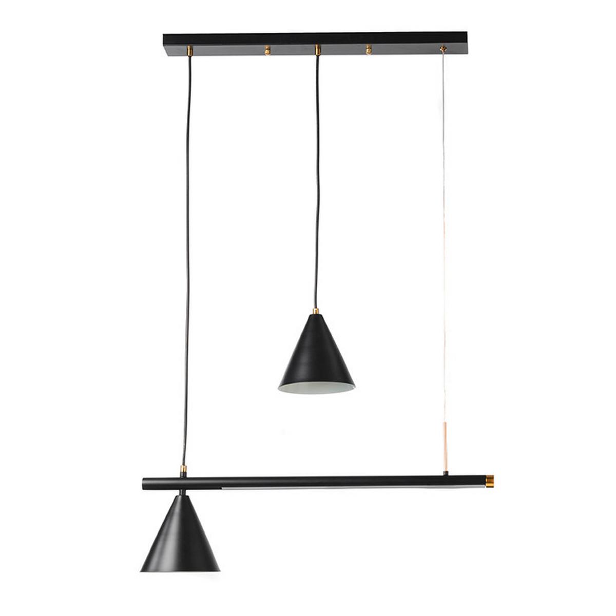 LED-Hängeleuchte 5042/S - Schwarz, Design, Metall (90/15/120cm)