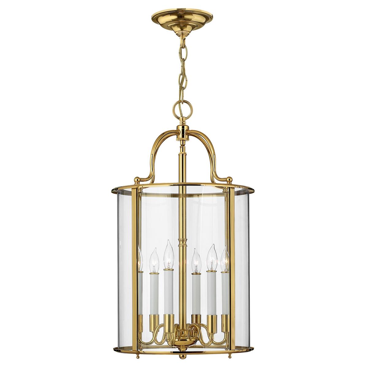 Hängeleuchte Hk-Gentry-P-L-Pb - Messingfarben, Natur, Glas/Metall (35.4/74.1cm) - Elstead Lighting