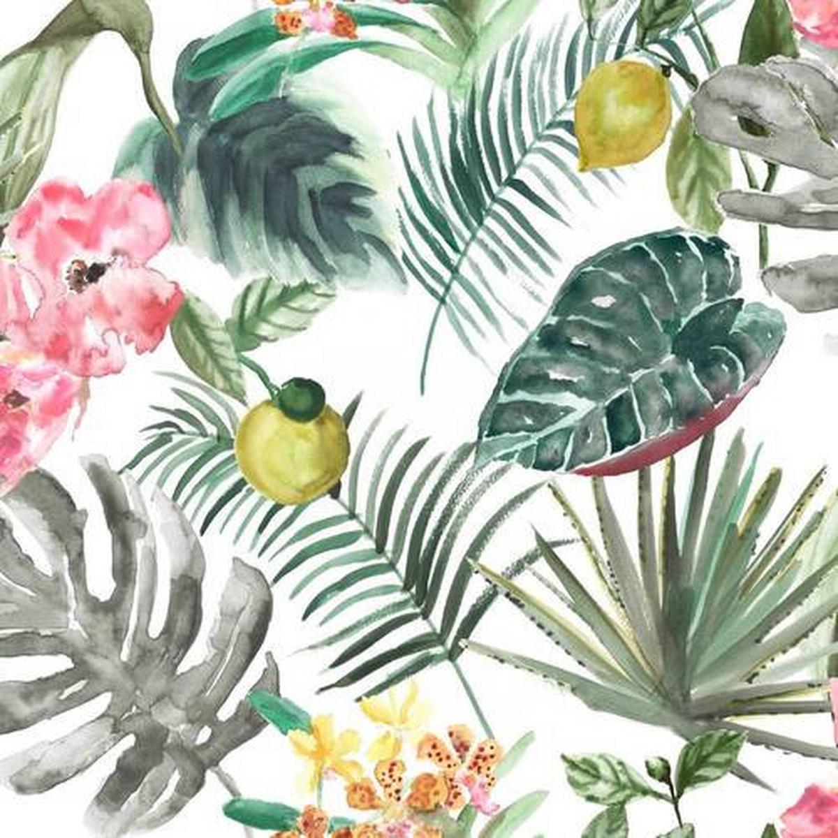 Vliestapete Tropen, Multicolor - Multicolor, Basics, Papier/Kunststoff (52/1005cm)