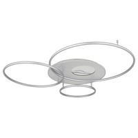 LED-Deckenleuchte Befer Opal/Silber max. 70 Watt - barvy stříbra/opál, Moderní, kov/plast (126,4/105,3/13cm)