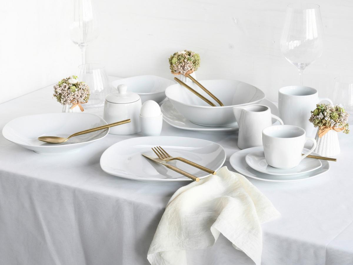 Kombiservice Square 62--Teilig., Weiß - Weiß, Trend, Keramik - Creatable