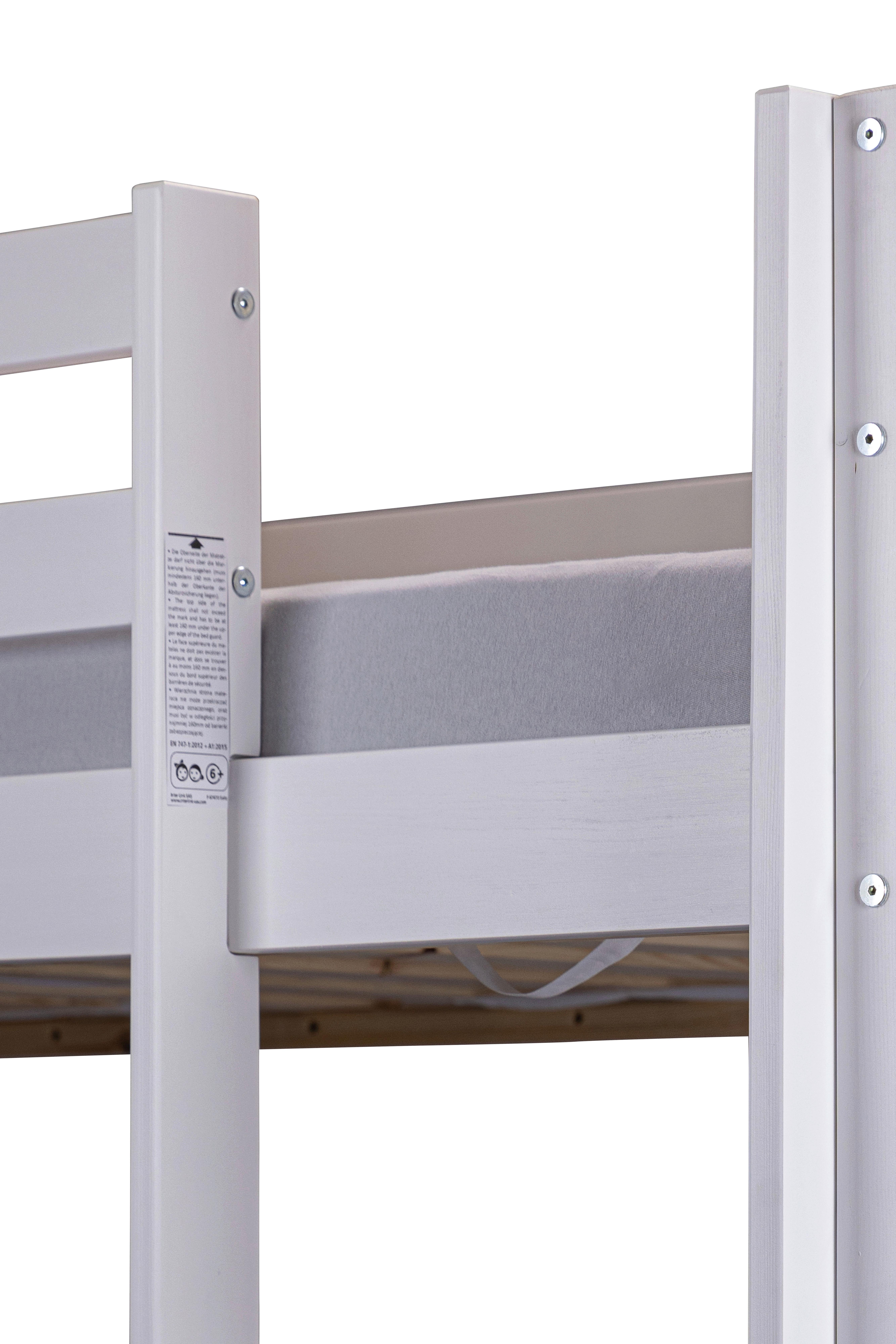 Emeletes Ágy Small Cloud - fehér, Modern, fa (90/200cm) - MID.YOU