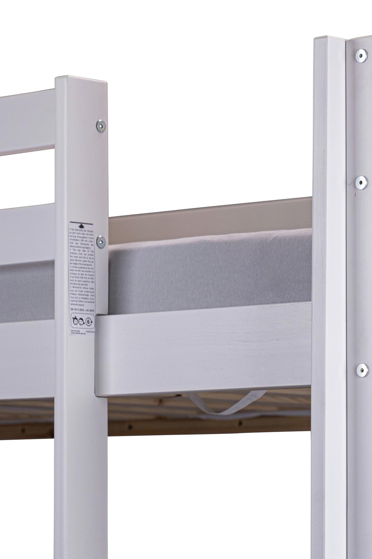 Emeletes Ágy Small Cloud - fehér, Modern, fa (90/200cm) - MID.YOU