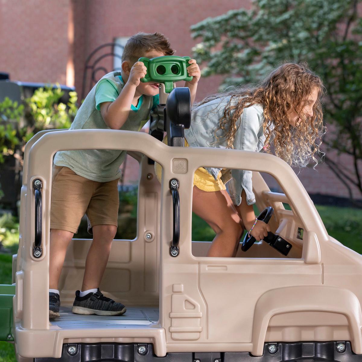 Klettergerüst 4136kr - Anthrazit/Beige, KONVENTIONELL, Kunststoff (215,9/155/107cm) - Ambia Garden