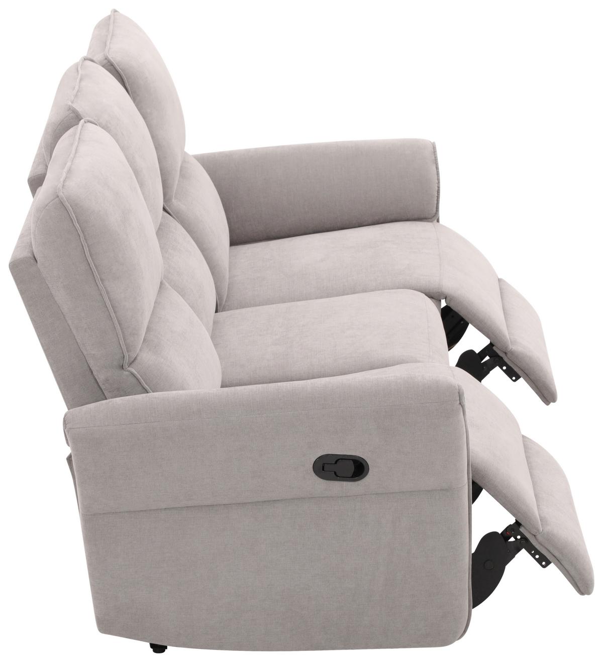 3-Sitzer-Sofa Redon Grau B: 200 cm - Schwarz/Grau, Basics, Holz/Textil (200/103/92cm) - Livetastic