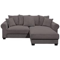 Ecksofa Maureen Dunkelgrau S: 255/185 cm - Dunkelgrau/Schwarz, KONVENTIONELL, Textil (255/185cm) - MID.YOU