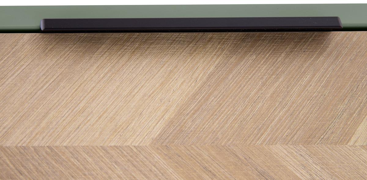 Schuhkipper Piazza Grün/eichefarben B: 59,8 Cm - Eichefarben/Schwarz, Design, Holzwerkstoff (59,8/85,7/19,55cm) - MID.YOU