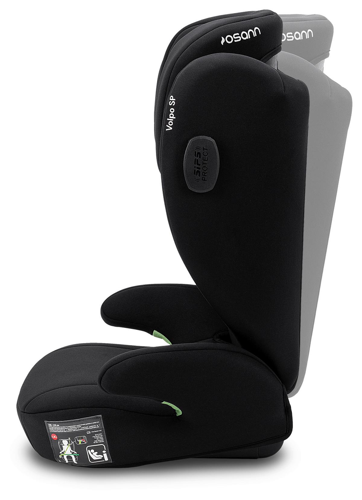 Kinderautositz Volpo Sp - Schwarz, Basics, Kunststoff (43/77/37cm) - Osann