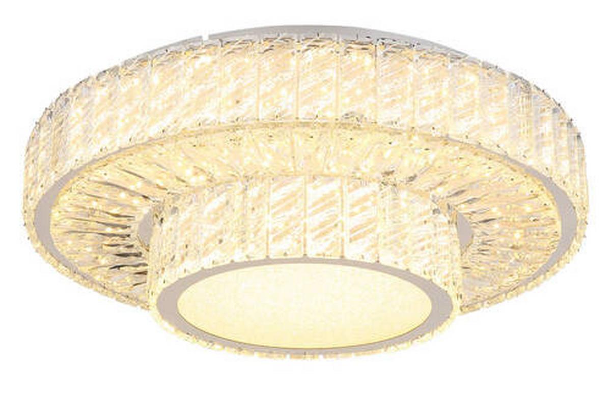 Led Mennyezeti Lámpa 67162-50d - krómszínű/átlátszó, Konventionell, Üveg/fém (50/17,3cm) - Globo