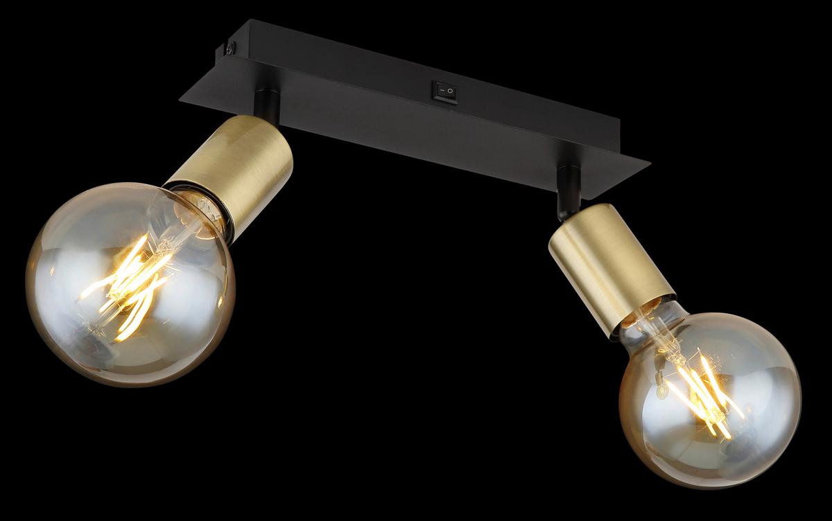 Strahler 54998-2b - Schwarz, Design, Metall (25/6/10,5cm) - Globo