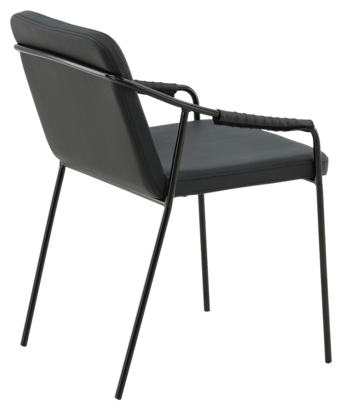 Stuhl-set Tvist - Schwarz, Design, Textil/Metall (53/77/59cm) - Livetastic