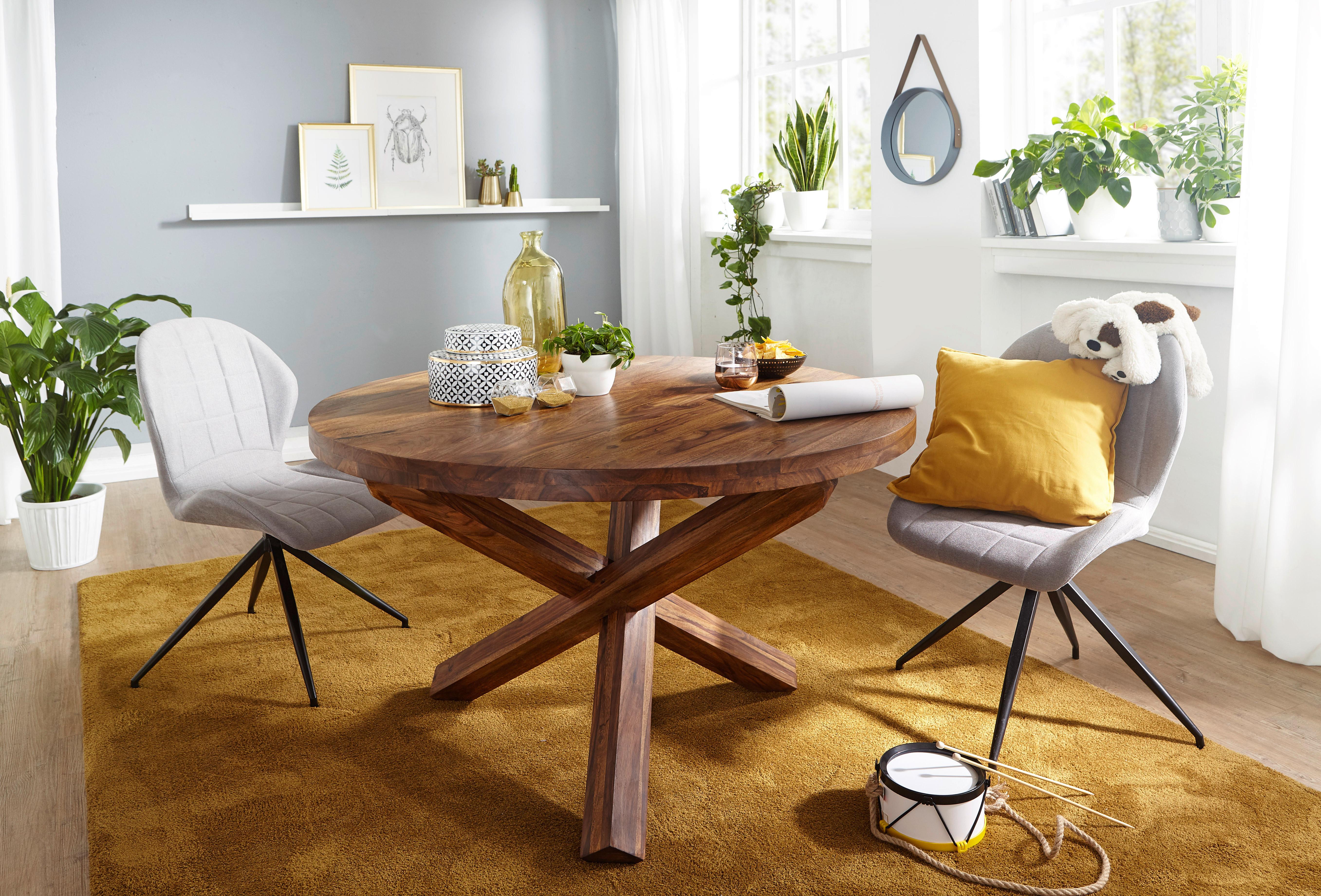 Esstisch Wl5.055 - Sheeshamfarben, Design, Holz (120/120/75cm) - MID.YOU