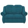 2-sitzer-sofa Boston Blau Chenille - Blau/Schwarz, KONVENTIONELL, Textil (145/102/101cm) - Livetastic