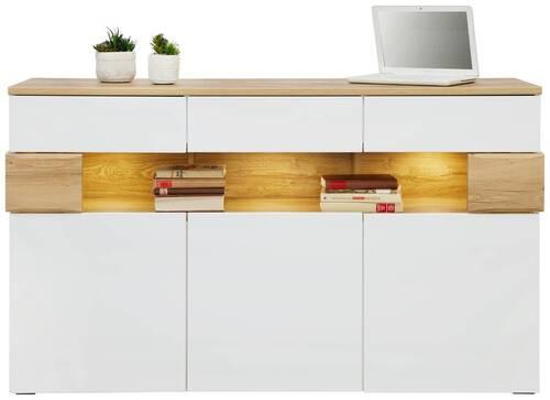 ŠIROKÁ KOMODA DIMITRI - Moderní, kompozitní dřevo/plast (150/88/42cm)