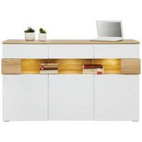 ŠIROKÁ KOMODA DIMITRI - Moderní, kompozitní dřevo/plast (150/88/42cm)