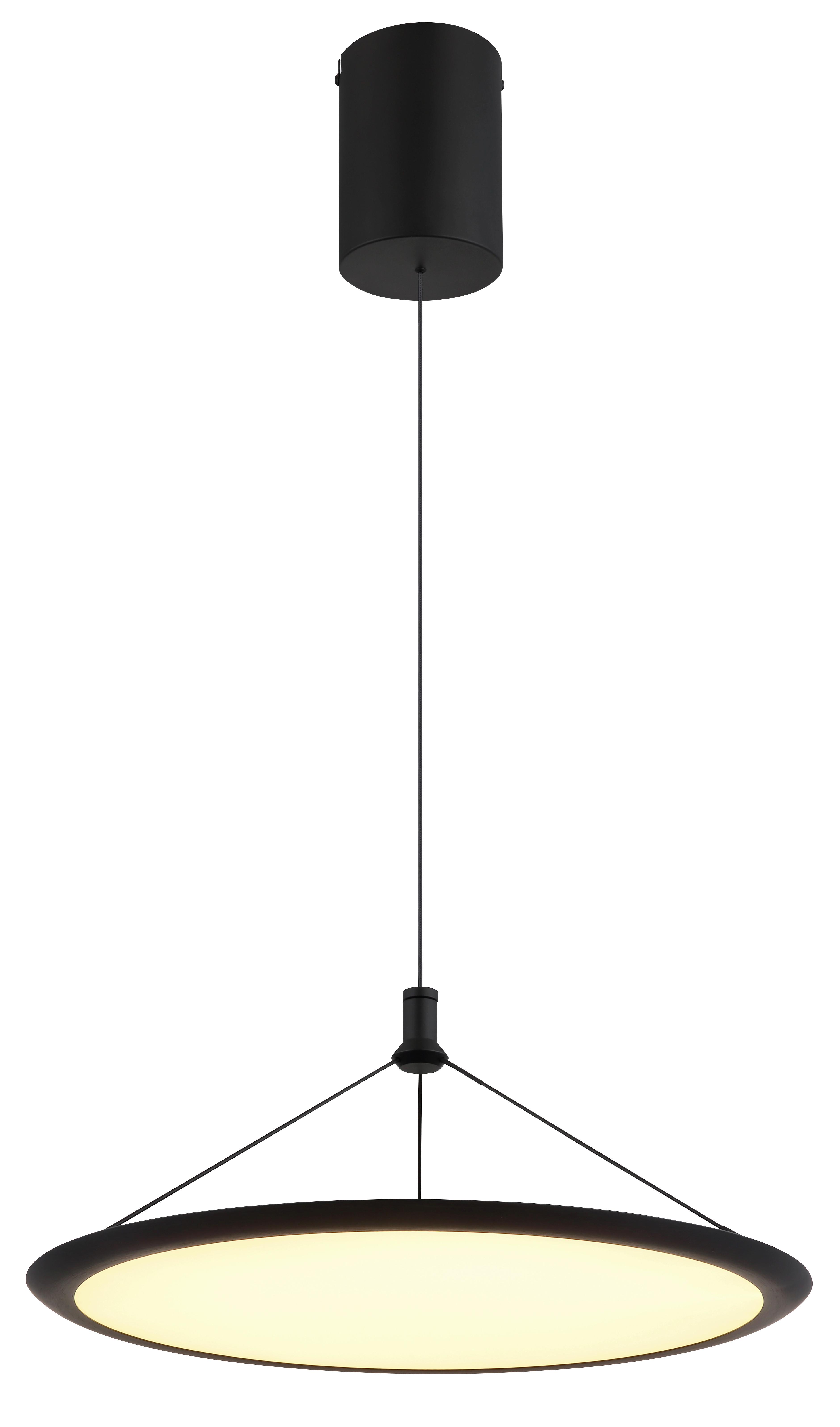 LED-Hängeleuchte 67319 Suna - Opal/Schwarz, Design, Kunststoff/Metall (50,8/150cm) - Globo