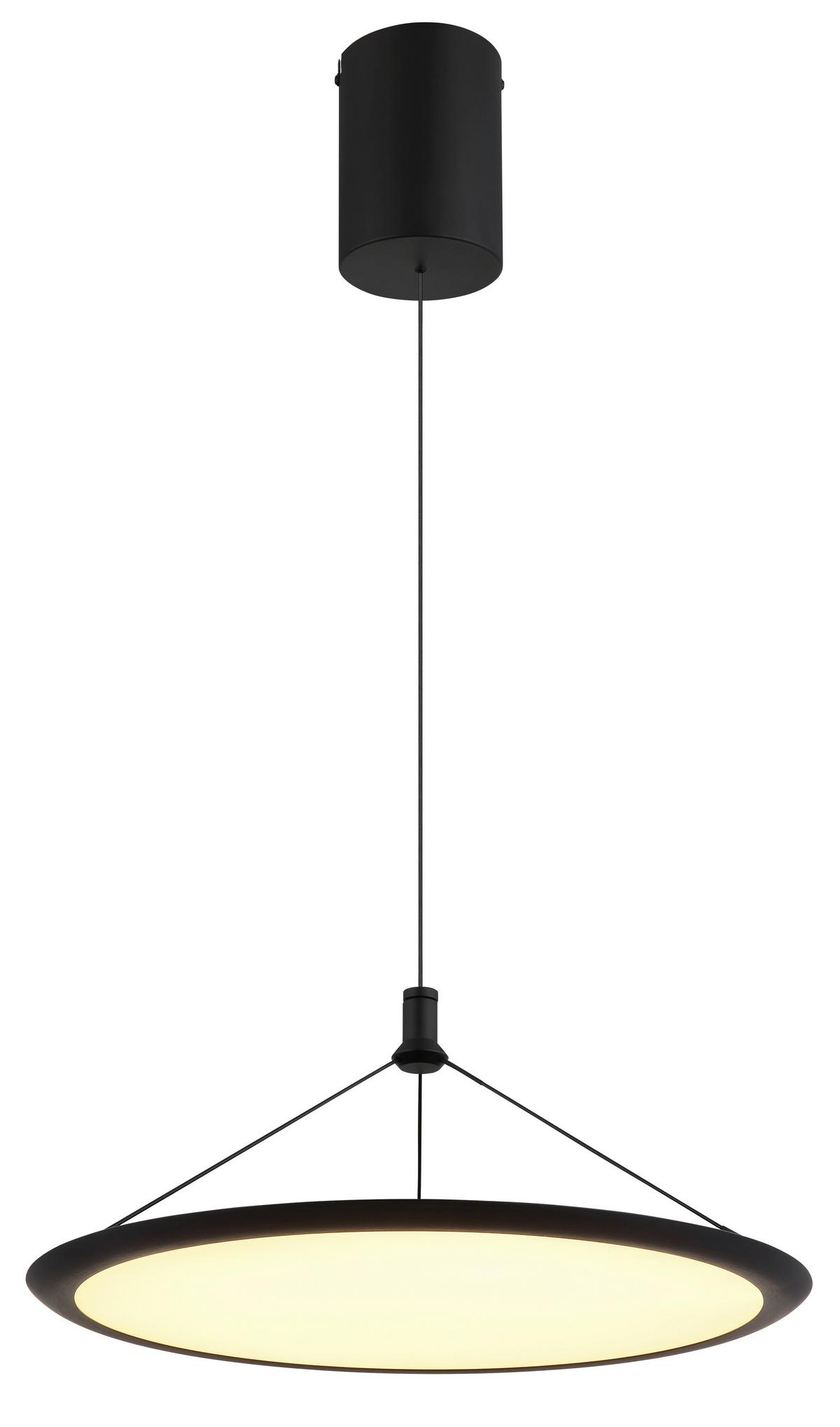LED-Hängeleuchte 67319 Suna - Opal/Schwarz, Design, Kunststoff/Metall (50,8/150cm) - Globo