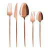 Sada příborů Elegance, 20-dílná - měděné barvy, Konvenční, kov - Mömax