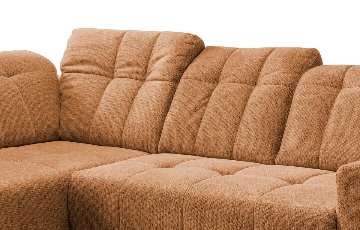 Ecksofa Mit Usb Anschluss Sano, Currygelb, S: 200x261 Cm - Currygelb/Schwarz, MODERN, Textil (200/261cm) - Livetastic