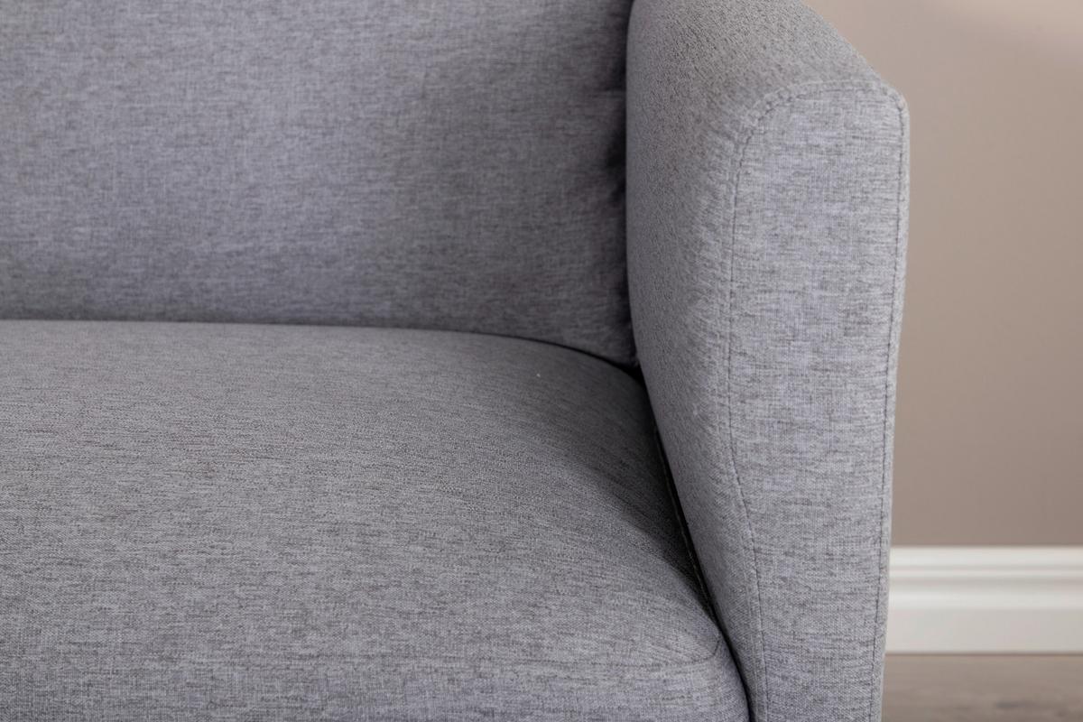 2-Sitzer-Sofa Zoom - Schwarz/Grau, Design, Textil/Metall (180/78/80cm) - Livetastic