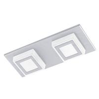 Led-deckenleuchte Masiano L: 25 Cm, 2-Flammig - Alufarben, Basics, Kunststoff/Metall (25/10/5cm) - Eglo