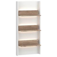 Wandregal Cotia New Weiß/Eichefarben B: 50 cm - Eichefarben/Weiß, MODERN, Holzwerkstoff (50/108/19,8cm)