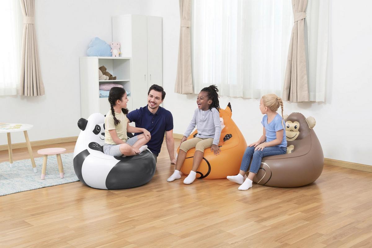 Luftsessel Sandro - Schwarz/Braun, KONVENTIONELL, Kunststoff (72/72/64cm) - Bestway