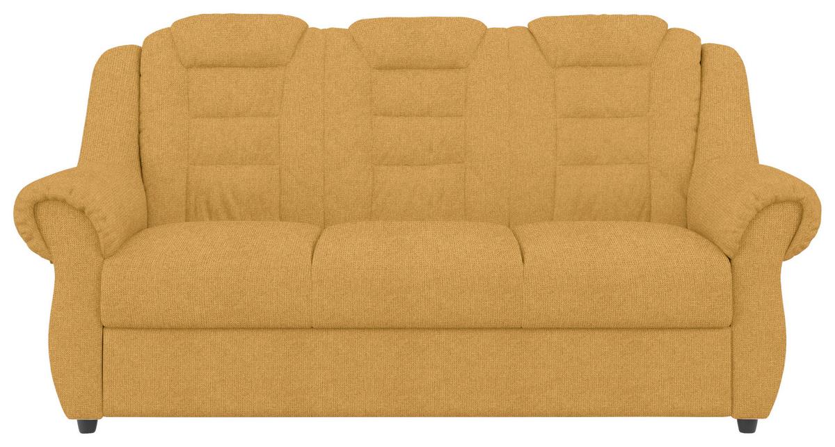 3-sitzer-sofa Boston Gelb Chenille - Gelb/Schwarz, KONVENTIONELL, Textil (196/102/1101cm) - Livetastic